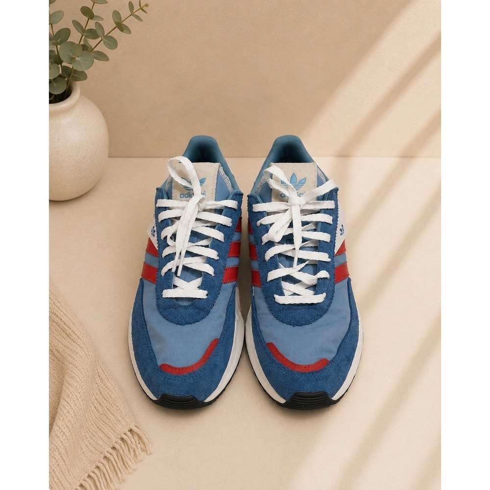 Adidas Retropy F2 Blue Red White Retro Running Sneakers US 5.5